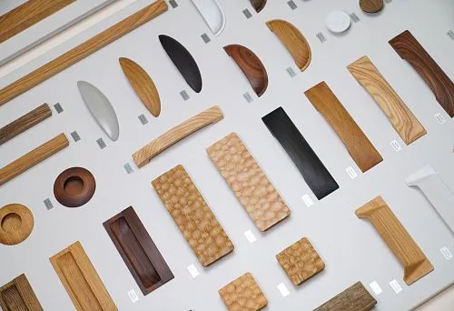 Variety of Wooden Furniture Handles and Decorative Elements