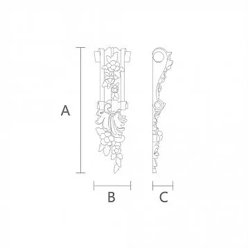 Elegant decorative bracket KR-017L