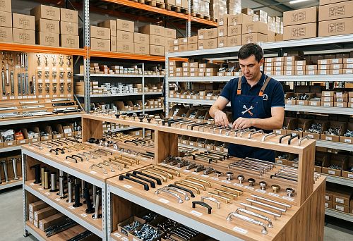 Furniture fittings from the manufacturer in the furniture components store