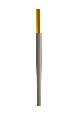 Painted furniture leg with a brass decor MN-149 Grey - подробнее
