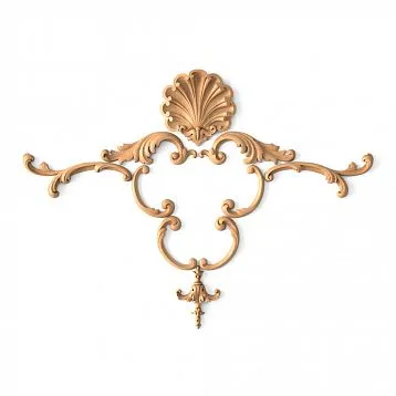 Wooden interior furniture decor set with carved appliqu&eacute;s C-046