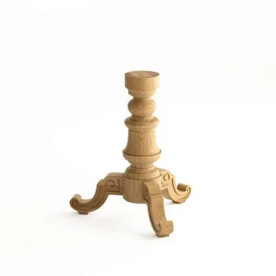 Резное подtableье STL-007 из массива дерева с тремя ножками