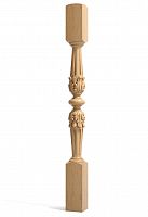 Carved wooden pillar for stair L-073