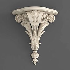 Decorative wall shelf Versailles 009-002 on a gray background
