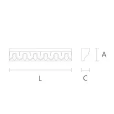Carved molding K-002, custom drawing to size