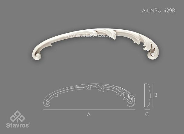 Carved cover plate NPU-429R - 0