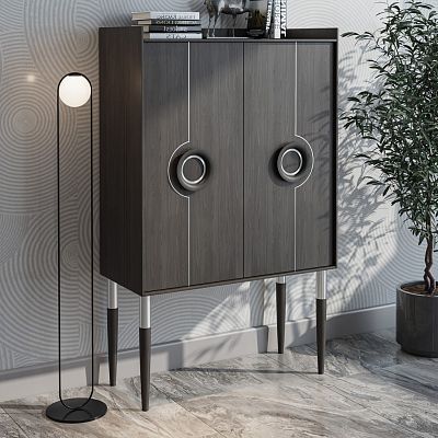 Furniture handle Halo HL-069M из массива дерева с металлическим основанием