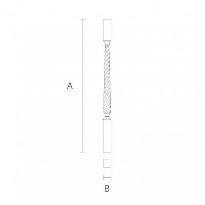 Wooden baluster L-038