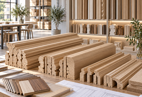 Wholesale wooden trim from the manufacturer for outfitting an interior project