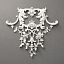 Stucco decor NPU.VRS-001 (A=355 B=342 C=17 mm) (Polyurethane)