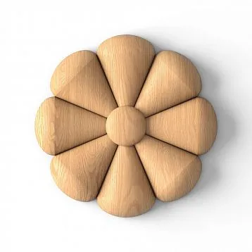 Detailed View of Carved Rosette R-060