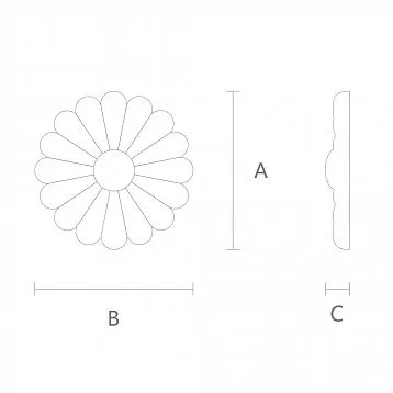 Detailed Carving of Rosette R-059