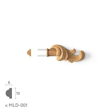 Carved molding tip N-362.1R set for MLD-001. Molding decor. Image 69c3723ad9dcd