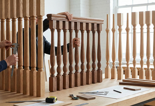 Craftsmen Measure Wooden Baluster Dimensions to Verify 2026 Standards