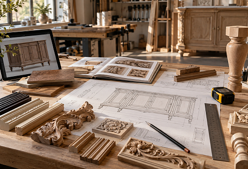 Decorative elements for furniture manufacturing