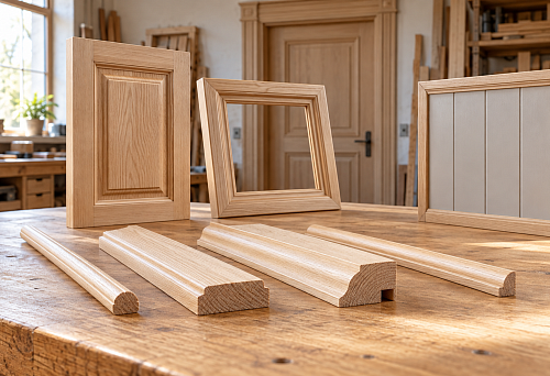 Moulding for joinery products made of natural wood
