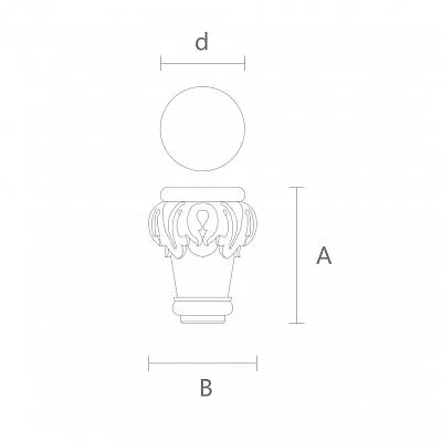 Furniture leg MN-001 чертеж для кровати