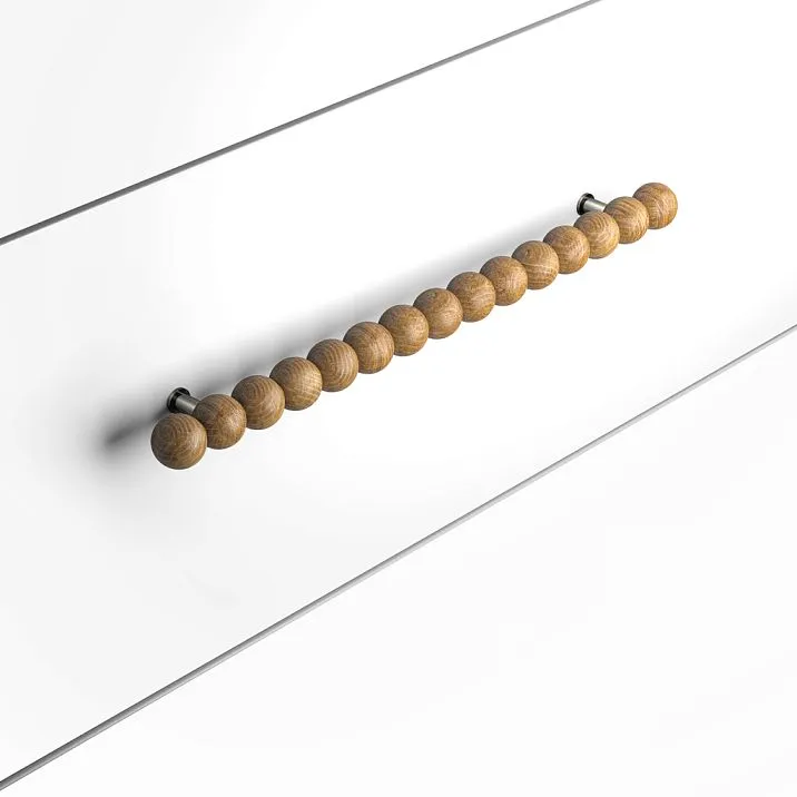 Premium STAVROS hardware - Atlas HL-071M handle made of solid oak on a drawer front