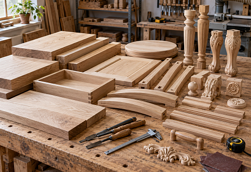 Solid wood elements for furniture making: where solid wood is needed and which parts are worth buying ready-made