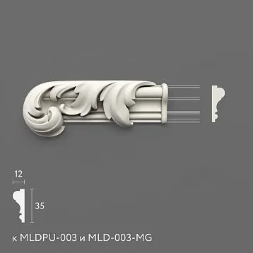 Polyurethane molding NPU-435.1L. Molding decor. Image 69955278742b6