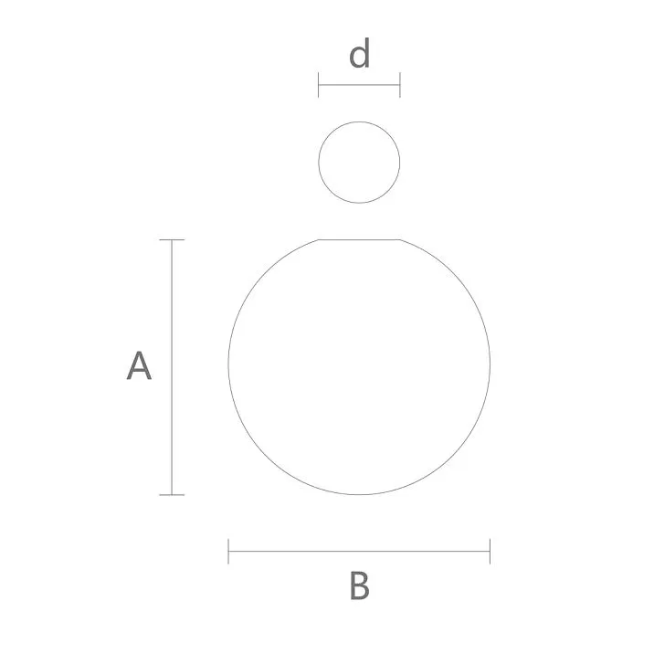 White spherical furniture leg MN-235M with mounting hardware