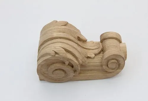 Classic wooden leg made of solid wood with exquisite carving