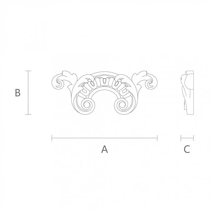 Buy wooden carved insert in Stavros decor store with drawing