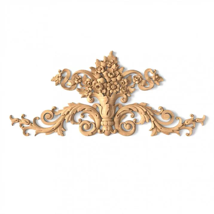 Wooden Insert N-224 with Wood Carving