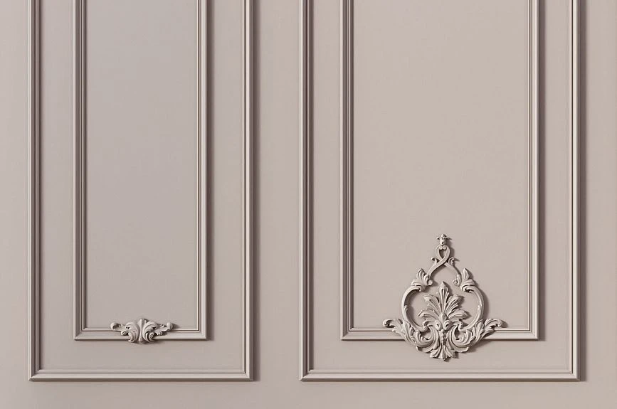 Boiserie with MLD-003-MG molding and NPU-500 decor