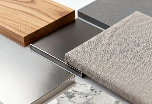 Basis Furniture Maker 10 Materials &mdash; Wood, Fabric, Stone, and Metal Samples