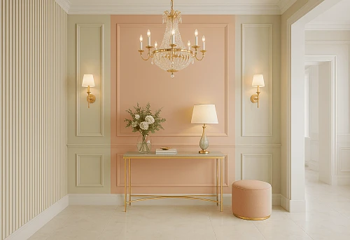 MDF Wall Panels in a Light Interior with Classic Panels