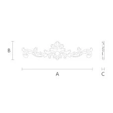 Carved applique N-125 - an inexpensive and effective way to change the kitchen's appearance drawing