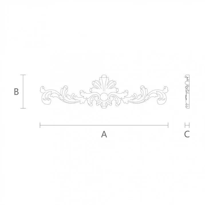 Carved applique N-125 - an inexpensive and effective way to change the kitchen's appearance drawing