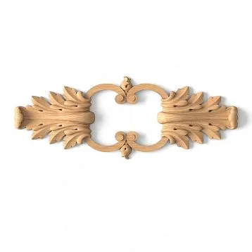 Wooden Applique N-222 with Carved Floral Pattern