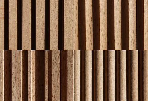 Natural wood furniture panel surfaces