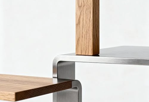 Basis Furniture Support made of metal and wood for contemporary furniture