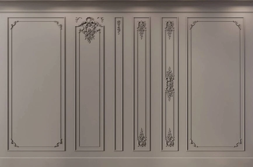 Classic Versailles Light wall panels with decorative overlays and moldings