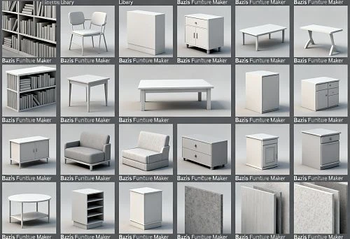 Download furniture model library for Basis Furniture Maker