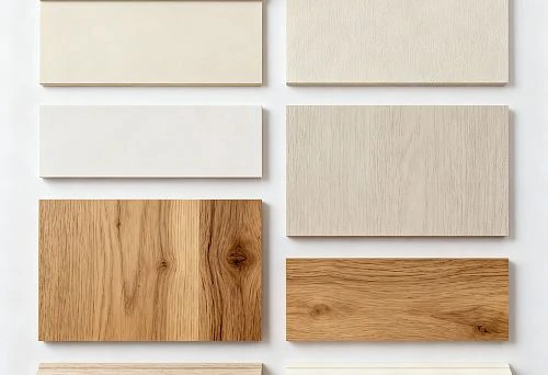 Material Samples for Facade Decoration - Wood, Polyurethane and Decorative Panels