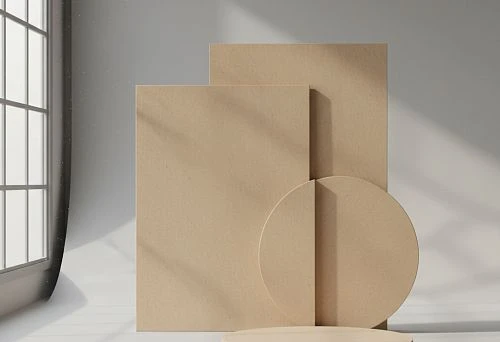 Rectangular and round MDF blanks for furniture and interior