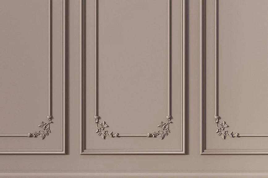 Decorative frames made of moldings with floral corner elements Botanical Garden