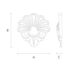 Oak or beech decorative overlay N-192 drawing