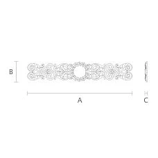 wooden molding with a luxurious pattern drawing