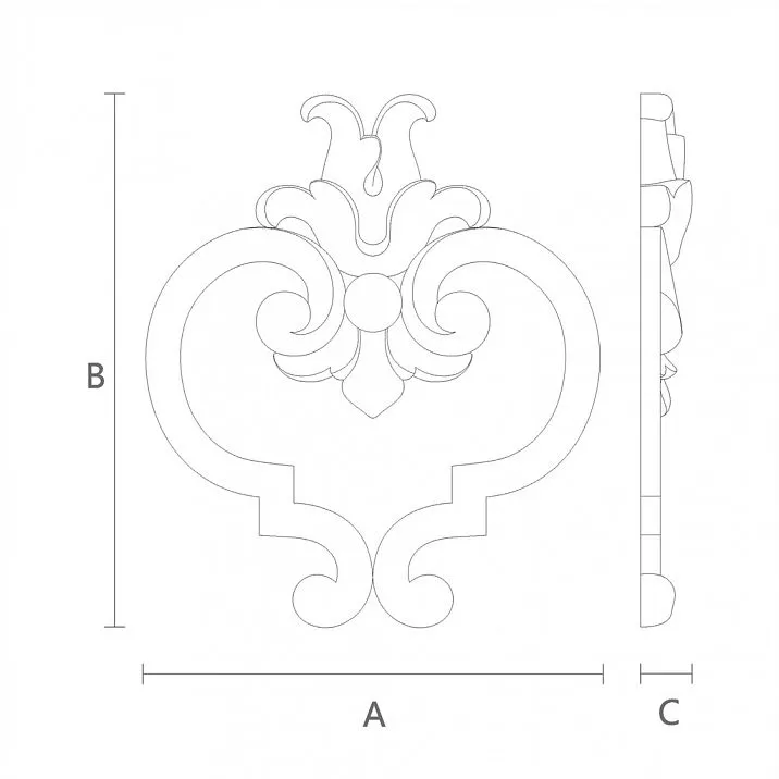 Wooden Carved Inlay N-301 &mdash; Decor for Your Home, Drawing