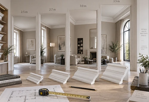 How to choose the size of a ceiling curtain rod based on ceiling height: 2.5, 2.7, 3, and 3.5 meters