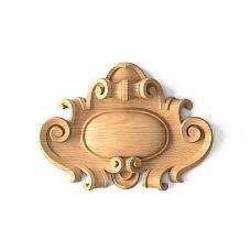 Wooden inlay with floral ornament