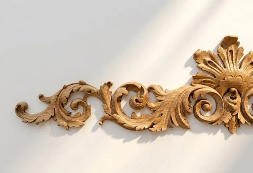 Solid wood decorative details for interior