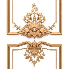 C.VRS-065 Solid Oak Decor for Classic Interiors, Close-up of the Central Decor Element