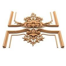 C.VRS-065 Set Elements from Oak and Beech, Wooden Overlay Decor
