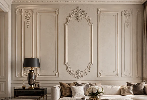 Decorative polyurethane overlays for upscale interiors